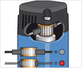 Verschleißkontrolle für die Kohlebürsten